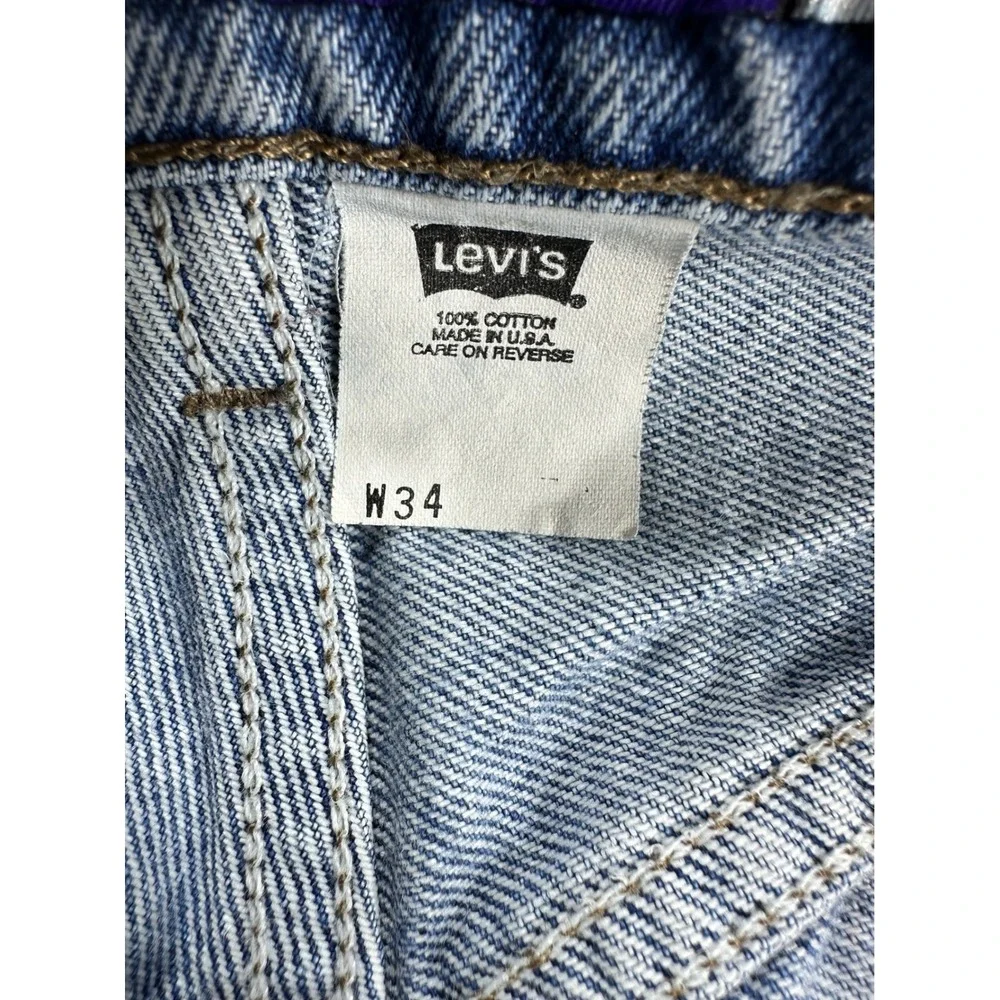 Vintage Levis SilverTab Baggy Denim Shorts Mens 34 Blue Made in USA 90s